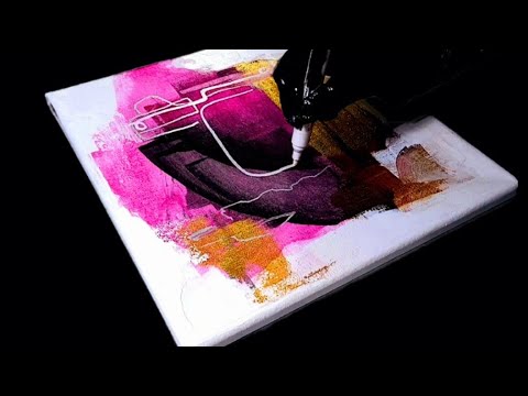 Create Abstract Paintings EASILY: INTUITIVE Painting Techniques / DIY Abstract Art on Canvas (458)