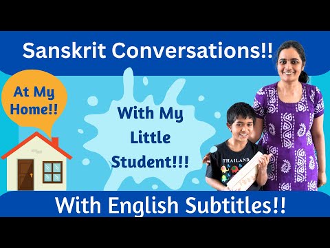 Spoken Sanskrit: A Sanskrit Conversation with my Young Student!! #sanskritsambhashan