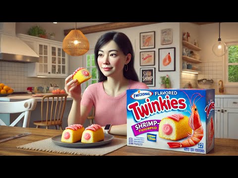 Eating SHRIMP flavored TWINKIES (SOUND ON ASMR Eating show)