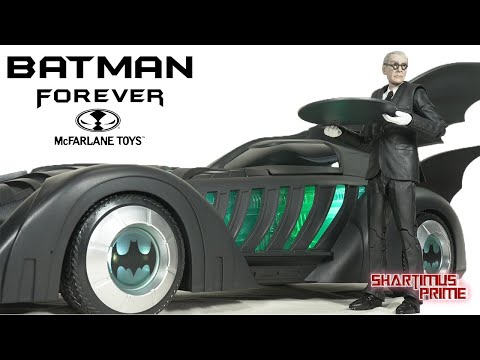 DC Multiverse Batman Forever Batmobile and Alfred McFarlane Toys Figure Review