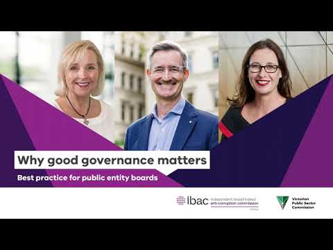 Why good governance matters: best practice for public entity boards