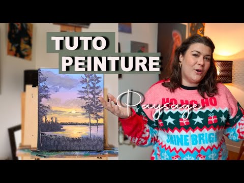 tuto peinture paysage débutant : comment peindre un coucher de soleil ?