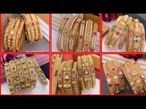 ,,Handcrafted 4-Piece Gold South Indian Bangle Sets (SS Style Corner)2024*",,,