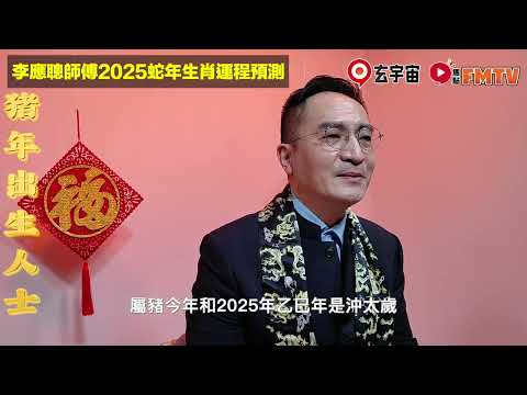 【豬】2025乙巳年生肖運程｜李應聰師傅預測2025蛇年十二生肖運勢｜2025犯太歲、人緣運、財運、事業運、姻緣運生肖詳講 #玄宇宙