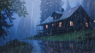 Gentle Night RAIN - Rain Sounds For Sleeping - Thunderstorm Sounds, Relax, Study, ASMR