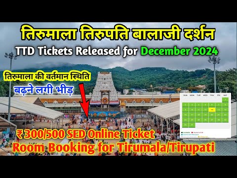 TTD Tickets December 2024 booking start | ₹300 SED & Room Booking | Tirumala tirupati Balaji Darshan