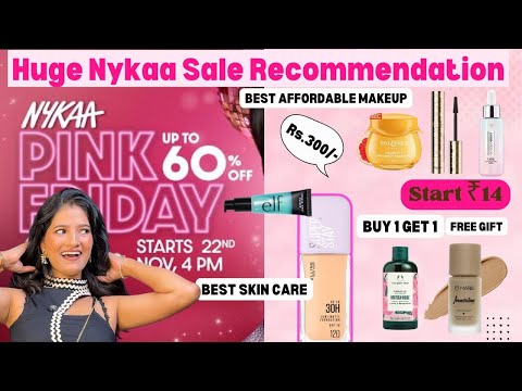 Nykaa Pink Friday sale 2024 | Nykaa pink friday Sale Recommendation | Buy 1 Get 1 Free Upto 60% off