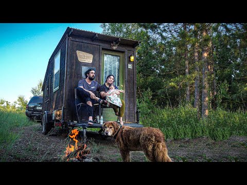 Cozy Camp Out in Our ULTRA Tiny House | New Parents with Baby in the Wilderness