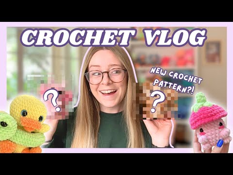 A Week of Crochet + New Pattern Design?! 😳| Crochet Vlog 💜✨