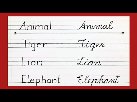 Animal names in cursive writing, how to write animals name #cursivewriting