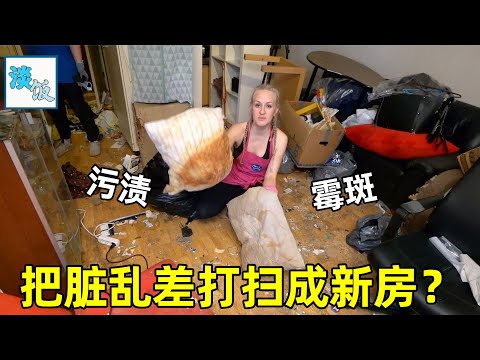 美女花一天时间打扫堆满垃圾，脏到发霉的屋子，清洁后堪比新房 | 淡饭电影