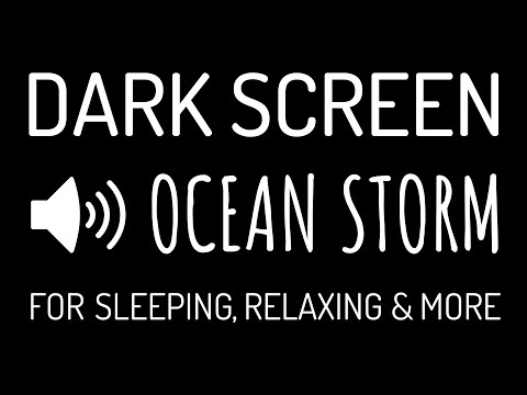 OCEAN STORM for Sleeping BLACK SCREEN | Relaxing Sleep Sounds DARK SCREEN | Calming Nature