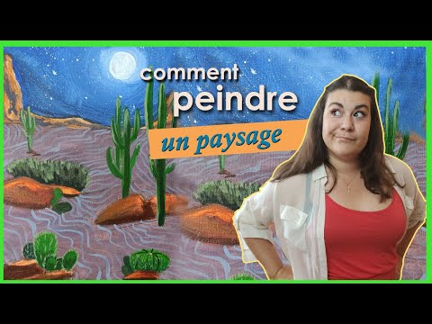 TUTO PEINTURE : Comment peindre le désert la nuit ? 🌵🌵🌵🌌