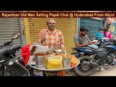 Hard Working Oldman Selling Chat Masala | Hyderabad Popular Bhalla Papdi Chaat | Indian Street Food