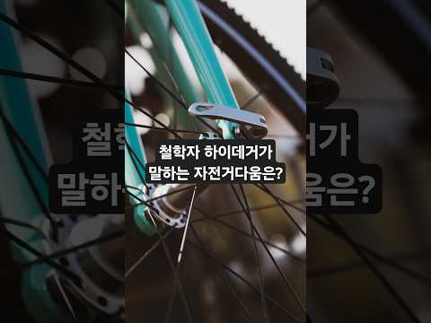 하이데거의 자전거 – 맷 시튼 #하이데거 #사물다움 #자전거명언