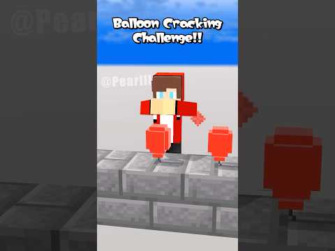 Balloon Cracking challenge - Minecraft Animation #shorts #minecraft #maizen