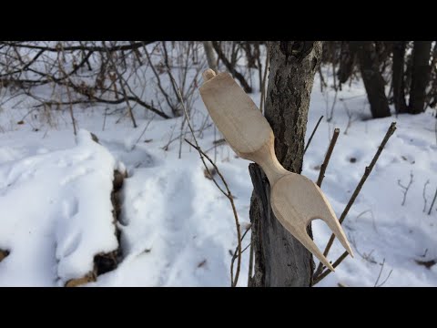 Carving a Wooden Fork