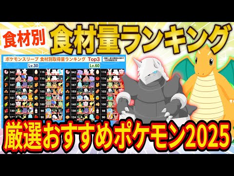 ポケスリ食材量ランキングTop3と厳選おすすめ食材ポケモンをガチ勢が徹底解説！食材ポケモン厳選の解説動画決定版【ポケモンスリープ】【Pokémon Sleep】【徹底解説/完全攻略】