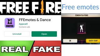 FFEmotes & Dance app real or fake | How to get free emotes in free fire | Tech Lover DK