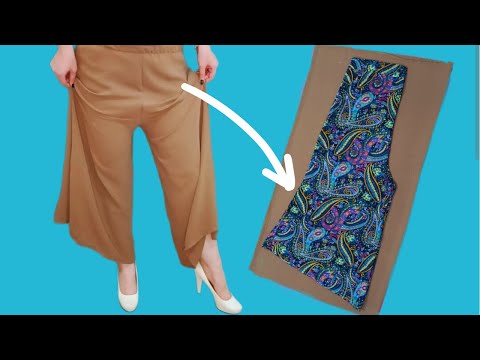 Very Easy Palazzo Trousers Cutting and Sewing | |Sew your pants at home