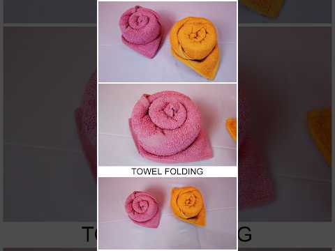 ROSE TOWEL FOLDING #towelfolding #towelart