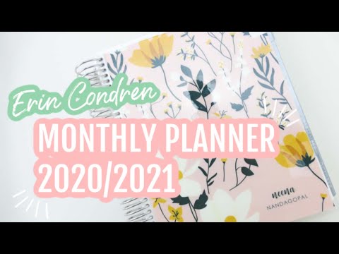 Erin Condren Monthly Planner Review 2020-2021