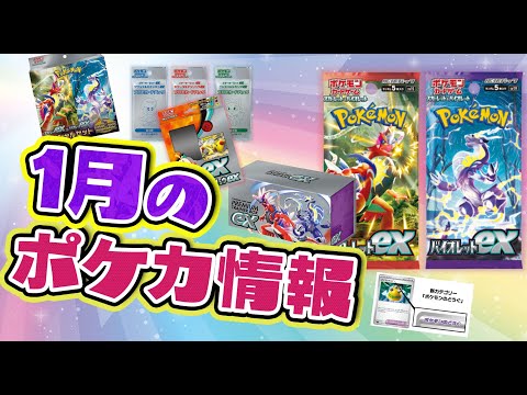 【ポケカ】スカーレットexバイオレットexが熱い1月のポケカ情報！