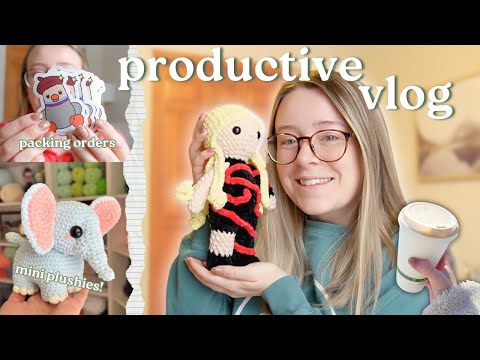 cozy body doubling vlog 🤎 finishing projects, getting organized, & small biz to-do’s