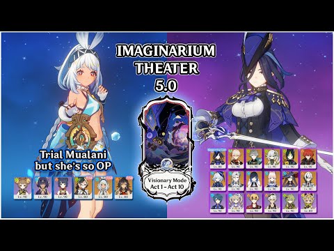 NEW! Imaginarium Theater 5.0 Visionary Mode Act 1 - Act 10 Full Stars | Genshin Impact