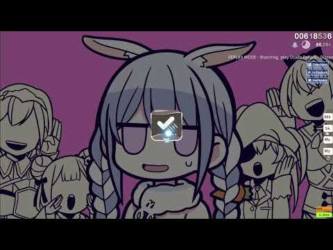 【osu!】兎田ぺこら - ディスコミュ星人Hardプレイしてみた