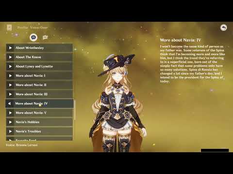 NAVIA ALL VOICE LINES (ENGLISH)