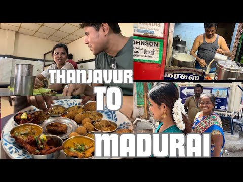 Delicious South-Indian Buffet Thali| First day in Madurai| Tamilnadu Food Vlog| Meenakshi Temple