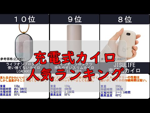 2024年【冬に備えて】充電式カイロ 人気ランキングTOP10