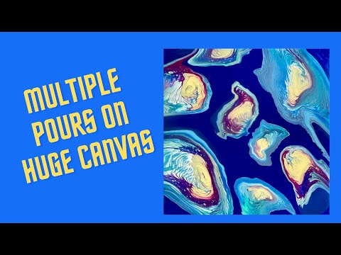 #80- Eight pours with loops, one huge canvas