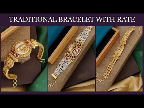 Traditional Gold Bracelet Designs with Price - Gold Antique Bracelet - Pearl Bracelet Designs