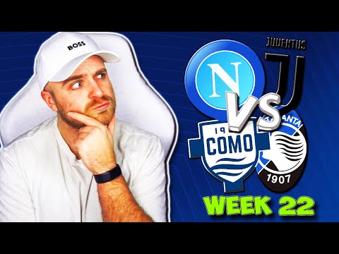 SERIE A 2024/25 WEEK 22 PREDICTIONS & TIPS | NAPOLI VS JUVENTUS, COMO VS ATALANTA & MORE!