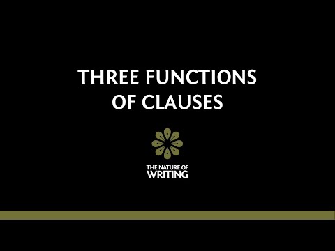 Three Functions of Clauses