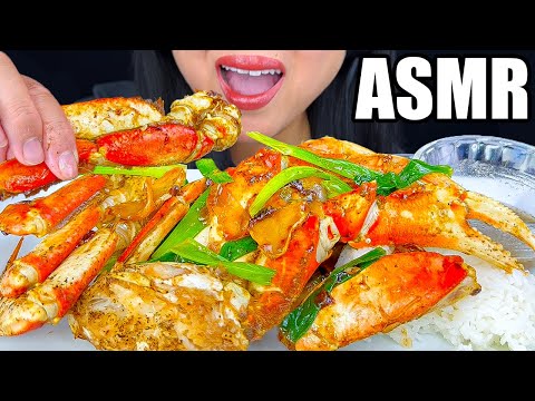 ASMR GIANT CRAB PLATTER DIPPED IN GREEN ONION GINGER SAUCE | COOKING & EATING SOUNDS | ASMR PHAN