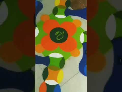 Colour Kolam | Rangoli Designs 2024 | latest Rangoli Design