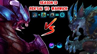 Warwick vs Rek'sai Season 13 Jungle Guide - League Of Legends @OptifieD