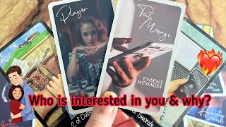 Who is interested in you & why?😍🫣 Hindi tarot card reading | Love tarot