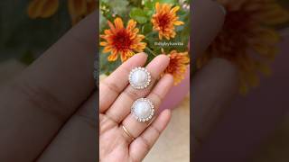 Diy Cute Righnestone Earrings😍 #creative #diycrafts #diyearings #youtubeshorts #viral