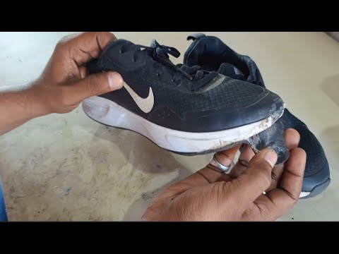 Nike shoe restored ( from Lucknow ). Sole grip repasting.