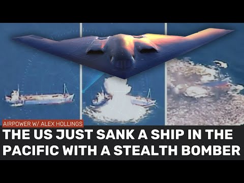 The US just used a stealth bomber to sink a ship in the Pacific