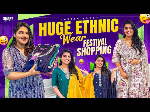 నా Huge Ethic Wear Festival Shopping Haul😍|Classy & Elegant Kurti Sets*NOT SPONSORED*|Juhith Vlogs|