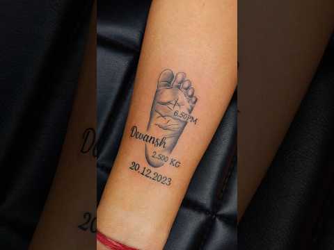 Sir k baby ka foot print tattoo | a baby’s foot print tattoo| #tattooart #shorts