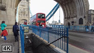 Morning Walk from Tower Bridge to Shad Thames (Victorian Street) [4K, 3D Sound]