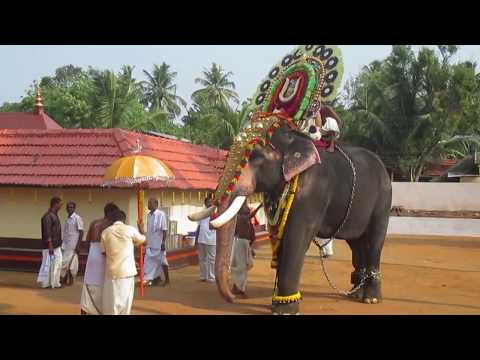 Kerala Tourism video | Temple festival | Procession starting with Caparisoned Elephant from a Temple