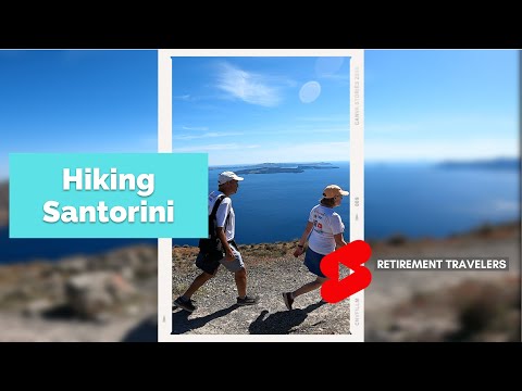 Retirement Travelers: SANTORINI, GREECE - FIRA TO OIA HIKE #shorts