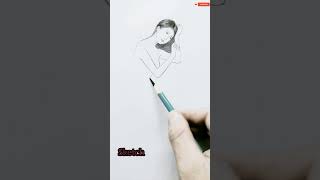 Sketch #latest #trending #pencilgirl #pencildrawing #girlpencilsketch #pencilart #cute #viralvideo